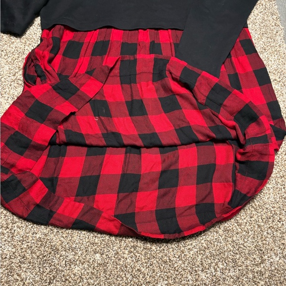 J. Jill Women’s Medium Black with Red plaid Dress - Picture 10 of 12